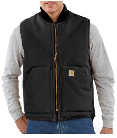Carhartt Herren Arctic-quilt Lined Duck Vest Isolierte Weste mit geripptem Kragen, lockere Passform (1er Pack)