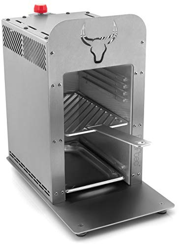 Original Beeftec Hotbox | Made in Germany | über 800 Grad Oberhitze-Gasgrill aus Edelstahl | inkl. Grillrost, Grillhandschuhe, Gastroschale u.v.m.
