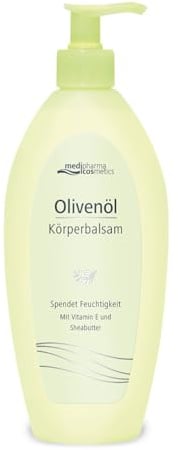 Olivenöl Körper-Balsam - Mit Vitamin E & Shea Butter - Spendet Feuchtigkeit - 500 ml Spender - medipharma cosmetics