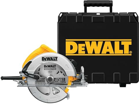 DEWALT 190 mm Kreissäge 1600W, DWE575K-QS | DEWALT 1600W Kreissäge mit 190-mm-Sägeblatt, Schnitttiefe bis 67 mm und Neigung bis 57° für präzise Schnitte.