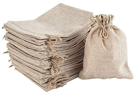 Irich 30 Stück Geschenksäckchen,Säckchen Baumwolle (13 X 18 cm/5.12 X 7.09 In.), Geschenktüten Klein,Geldsäcke Schmucktüten mit Jutebeutel Zugbeutel, Baumwollbeutel/Baumwollsäckchen zum Bemalen DIY