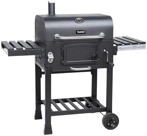 TAINO HERO XL BBQ Smoker GRILLWAGEN Holzkohle Grill Grillkamin Standgrill Räucherofen Zubehör