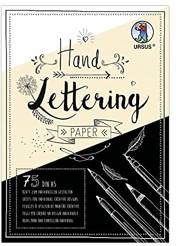 Handlettering Paper, Colour Mix, DIN A5, 200 + 210 g/qm, 75 Blatt Tonkarton in Weiß, Creme und Schwarz, ideale Grundlage zum individuellen Gestalten von Buchstaben