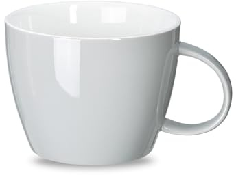 fMSDD Grauer Jumbo-Becher, mikrowellengeeignete große Schale mit Henkel, für heiße Schokolade, Suppe, Kaffee, Milch und Tee, Premium-Keramik bleifrei, kadmiumfrei, spülmaschinenfest, 30 OZ, Schiefer