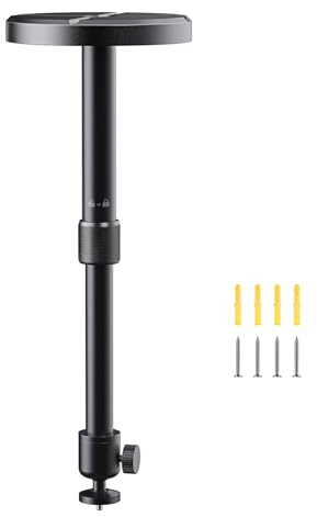 Aurzen Projektor-Deckenhalterung, 360° drehbar & 90° neigbar, verstellbar 9"–15", ¼-Zoll-Schraube, kompatibel mit TMY, HAPPRUN, Yaber, Epson & mehr – für sichere Decken- oder Wandmontage.