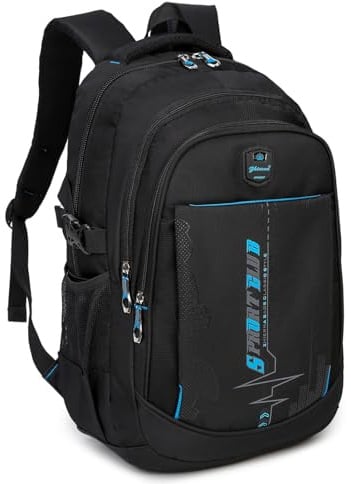 SIVENKE Schulrucksack Teenager Jungen Großer Laptop Rucksack 15,6 Zoll Wasserabweisend Schultasche & Daypack mit vielen Fächern für Schule, Uni & Freizeit - Leicht & Stabil