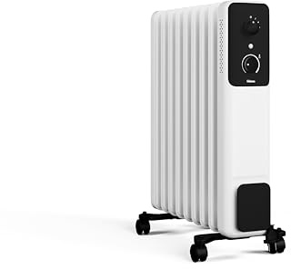 Tristar Ölradiator - 9 Rippen - 2000 W - 3 Heizstufen - Thermostat Einstellbar - Überhitzungs- und Kippschutz - Leise Funktion - Mit Rollen und Griff - Kabelaufbewahrungssystem - KA-5379