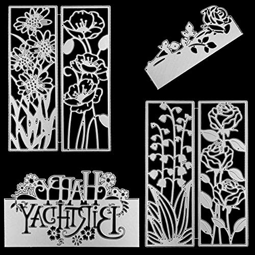 SENHAI 6 x Blumen-Stanzformen für Kartenherstellung und Scrapbook-Album-Dekoration