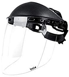 Bollé Safety SPHERPI, Scharzes Gesichts Schild mit klarem Visier, Einheitsgröße Serie SPHERE, Schwarz
