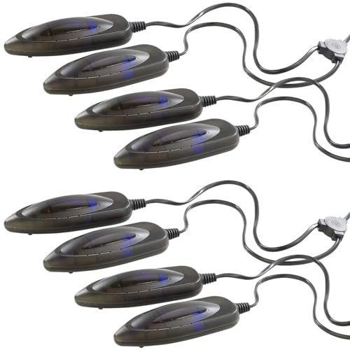 infactory Handschuhtrockner: 4er-Set elektrische Schuhtrockner mit UV-Licht (Schuhtrockner gegen Geruch, Trockner für Schuh und Handschuh, Füße)