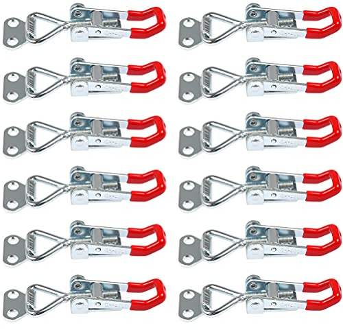Cutefly Spannverschluss GH-4001 Schnellspanner Clamp, Einstellbare Kniehebelspanner, Klein Hebel Verschluss, Ladekapazität bis 100 kg, Metall Kniehebelspanner Sicherheitsschnalle