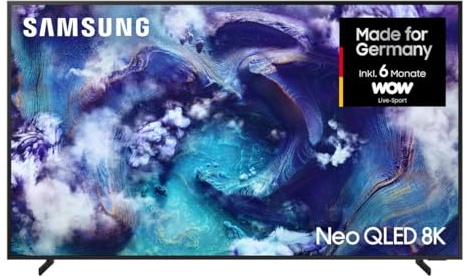 Samsung Neo QLED 8K QN900F 75 Zoll (189 cm) Mini LED Fernseher, Antireflexion, 8K AI Upscaling, Metal Frame Design, Knox Security, Dolby Atmos, Art Store Galerie, Samsung Vision AI Smart TV