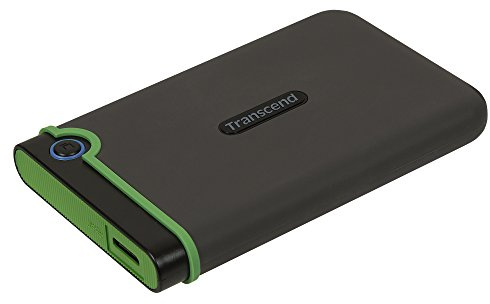 Transcend StoreJet 25M3 2TB Externe Festplatte, Anti-Schock (Militärstandard), USB 3.1 Gen 1, 2.5 Zoll, Eisengrau| Ideal für PC/Laptop/Mac Backup & Datensicherung