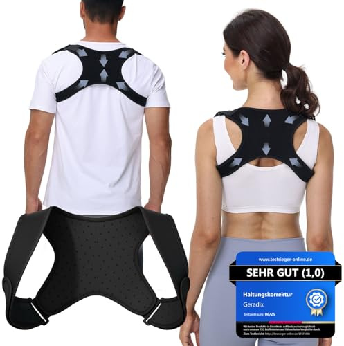 Haltungskorrektur Rücken Geradehalter Rückenstützgürtel: Back Posture Corrector Rückenkorrektur für Herren und Damen Verstellbare und Atmungsaktive Korrektur Rückengurt + Ebook Leitfaden (XL-XXL)