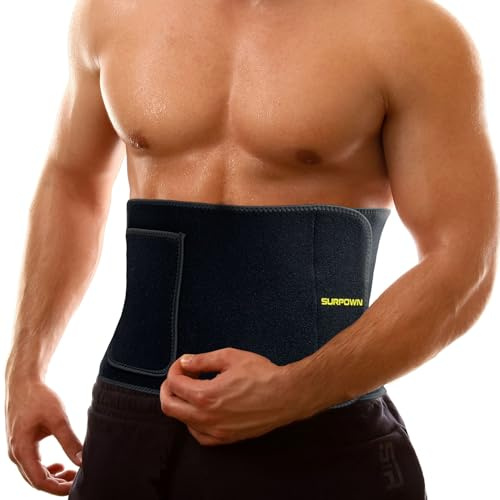 Waist Trainer Bauchweggürtel Damen Herren, Bauchgurt Sport Bauchgürtel zum abnehmen, Schwitzgürtel Bauch Weg gürtel, Schwitz gürtel, Fettverbrennungs gürtel Bauchstraffung Taillentrainer, Schwarz M