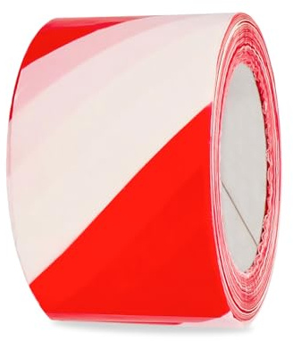 Amig - Absperrband Rot-Weiß aus LDPE - 200 m x 70 mm - Nicht selbstklebend - Zur Gefahrenkennzeichnung und Warnmarkierung - Wasserfest und flexibel