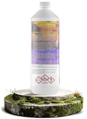 A.K.B. Algen & Grünbelagentferner Konzentrat 60-Fach - 1 Liter - Hochwirksam Grünbelag & Algen entfernen - Fassadenreiniger, Terrassenreiniger & Steinreiniger Aussen