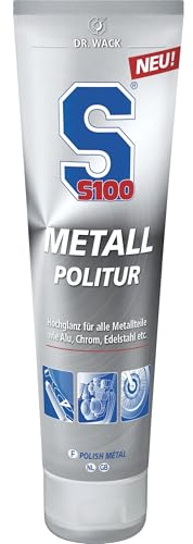 DR. WACK S100 Metallpolitur 100 ml - Polierpaste für Metallteile - Effektive Motorradpolitur & Kratzer-Entfernung - Poliermittel für alle Metalle geeignet - Hochwertige Motorradpflege