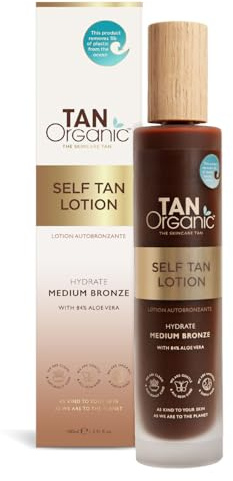 TanOrganic Selbstbräunungslotion, Selbstbräuner Zertifiziert Bio Natürlich Vegan 100ml
