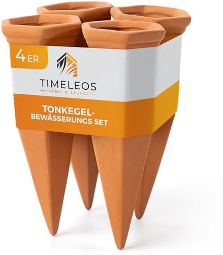 TIMELEOS Tonkegel Bewässerung, Wasserspender Pflanzen als Gießkegel, ideal für Pflanzen Bewässerung und für Zimmerpflanzen Bewässerung, Langlebig und Effizient (4)