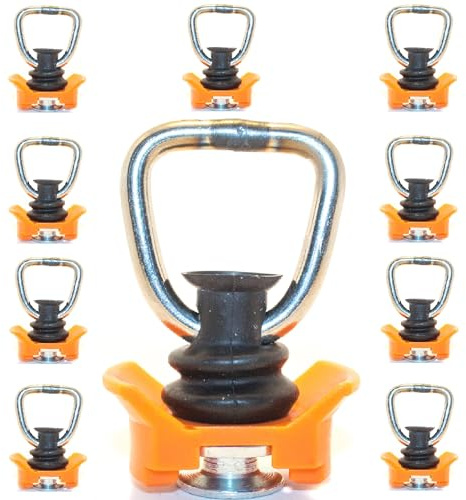 Gubar-Tech Heavy Duty 10 x Single Fitting für Airlineschienen -1340 daN/kg Endbeschlag L-Track Zurrschienen