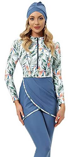 seafanny Damen 3-teilige muslimische Bademode Full Cover Hijab Burkini Modest Badeanzug