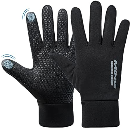 Bseical Kinder Handschuhe Wasserdicht Reithandschuhe Winter Warme Thermo Fleece Fahrradhandschuhe Anti-Rutsch Winddicht Leichte Touchscreen Laufhandschuhe Sporthandschuhe FüR Jungen MäDchen (S)