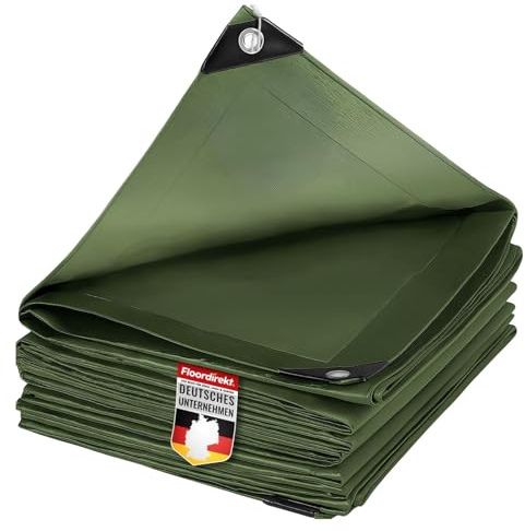 etm Abdeckplane 240g/m² wasserdicht 2x3m Grün Allzweckplane für Schutz vor Witterung - Top geeignet für Gartenbereich - UV-stabil beidseitig beschichtet, wasserfest und abwaschbar