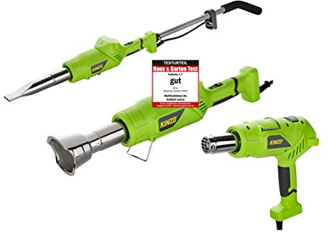 KINZO Premium 3in1 Unkrautbrenner | Abflammgerät | Grillzünder | OHNE Gas | elektrisch betrieben | 2000W | Temperatur wahlweise 80°C oder 650°C