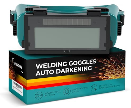 SPARGOS Welder Goggles Automatische Abdunkelung Schweißerbrille Solar Brille Betrieben Gas MIG TIG ARC