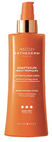Institut Esthederm Schutzkörperlotion Strong Sun 200ml | Sonnenschutz-Körperlotion für starke Sonneneinstrahlung Hilft, die Bräune zu steigern und gleichzeitig die Haut vor
