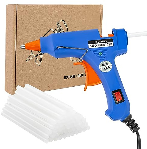 talifoca Heißklebepistole Klebepistole+ 40 Heißklebesticks, Heissklebepistole Klebesticks Klebepistole Set für DIY Kunst Industriell Kleine Handwerk in Haus & Büro, 20W Klebepistolen