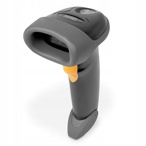 DIGITUS DA-81002 – 2D Barcodescanner – Bidirektional Handscanner – 200 Scans/s – 10 cm Scanweite – 2 m Kabel USB-RJ45 – IP54 – Ergonomischer Griff – Strichcodes & QR-Codes – Schwarz/Grau