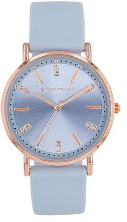 TOM TAILOR - Damen Quarz Armbanduhr - Alloy Gehäuse - Silikon Armband - Wasserdicht 3 Bar - mit Kristall