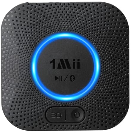 1Mii B06 Plus Bluetooth HiFi Empfänger, Drahtloser Audio Adapter, aptX HD aptX-Adaptive Bluetooth 5.3 Receiver mit 3D Surround arbeitet mit Smartphones und Tablets für Stereoanlage Lautsprecher
