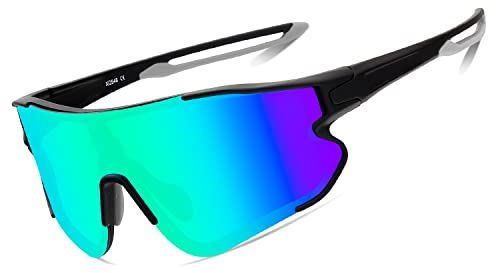Eninedeuisou Sonnenbrille Fahrradbrille TR90 Rahmen für Herren Damen UV 400 Schutz Schutzbrille MTB Sportbrille für Outdoorsport Radfahren Fahren Laufen Baseball