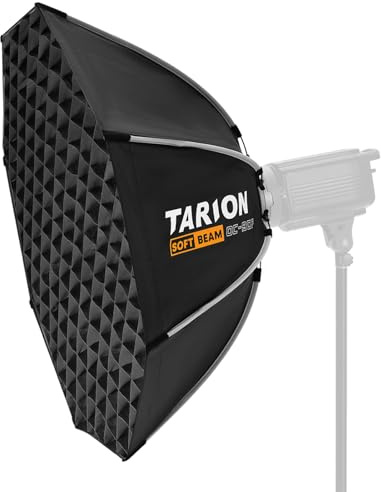 TARION Fotografie Softbox mit Bowens Halterung: 90cm Faltbare Quick Release Softboxen mit Glitter achteckige Soft Box für Studio Photography Video Blitz Licht SOFTBEAM(OC-90F)