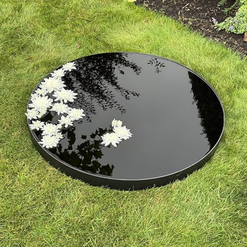 Findway Gardens Wasserschale/Wasserspiegel Rund 80, Gartendekoration für Terrasse und Rasen, Dekorative Schachtabdeckung