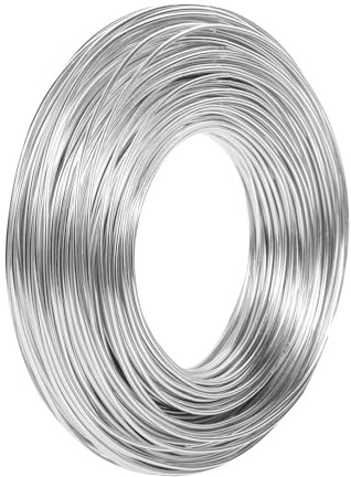 50mx1,5mm Basteldraht, Draht zum Basteln Aluminiumdraht Schmuckdraht Bindedraht Modellierdraht Draht Rostfrei für Schmuckherstellung Bastelarbeiten Silber