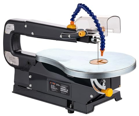 KATSU Tools Dekupiersäge 16-Zoll 85W mit 45° Neigbarem Arbeitstisch, Werkzeugloser Klingenwechsel, Für Holzarbeiten, Hobby, Handwerk und Heimwerken 100071