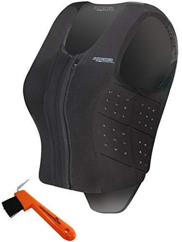 Komperdell Sicherheitsweste FRONTZIPP Slim FIT schwarz M + Hufkratzer Reiterladen24