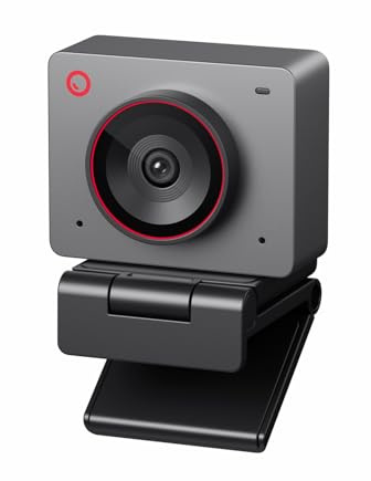 OBSBOT Meet 2-4K Webcam für PC mit 1/2 Sensor, KI Framing& Autofokus, Beauty-Modus, Gestensteuerung, 60 FPS, Zwillingsmi, Leicht USB Kamera für Streaming, Meetings, Gaming, Video Calls. (Space Grau)