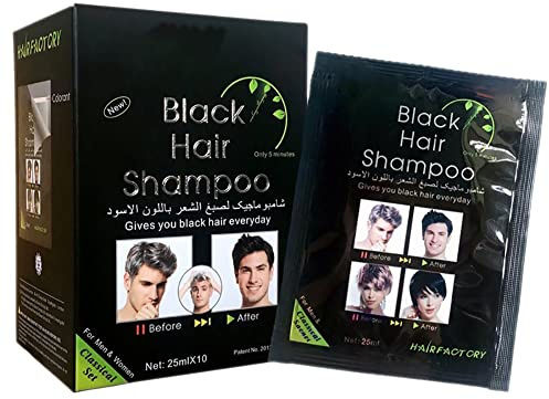 Instant-Haarfarbe, schwarzes Haarfärbe-Shampoo, hält 30 Tage, natürliche Inhaltsstoffe
