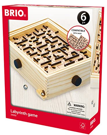 BRIO 34000 Labyrinth - Der schwedische Geschicklichkeits-Klassiker - Für Kinder ab 6 Jahren