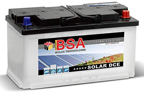 Solar DCE 12V 125Ah Batterie Solarbatterie Versorgungsbatterie Boot Wohnmobil ersetzt 100Ah 120Ah