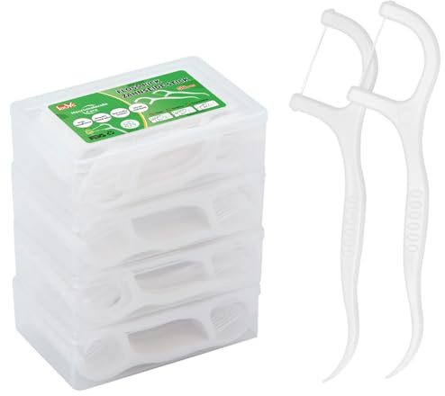 Zahnseide Dental Floss 200 Stück Zahnseide Stick mit Zahnstocher Halter, Zahn Draht Zahnpflege Interdental Flossers mit Y-Form Design, Disposable Zahnseidensticks Zahnreiniger Sticks