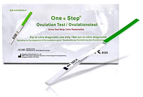 20 Stück One Step Ovulationstest mit optimaler Sensitivität 20 miu/ml - Fruchtbarkeitstest für Frauen - Ovulationstests für Eisprung bei Kinderwunsch - Urinteststreifen schwanger werden