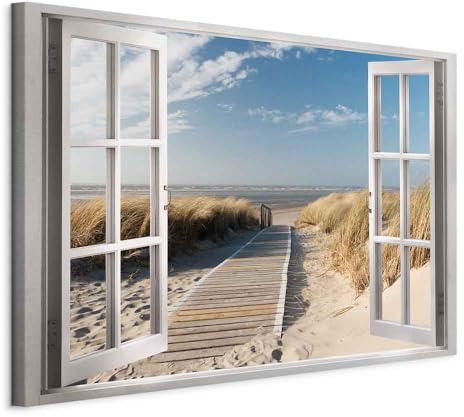 murando - Akustikbild Strand Landschaft Natur, 120x80 cm, 1-teilig, Büro | Verbessert Raumakustik, reduziert Hall, ideal fürs Büro oder Wohnzimmer, hochwertige Verarbeitung, schnelle Montage, stilvoll