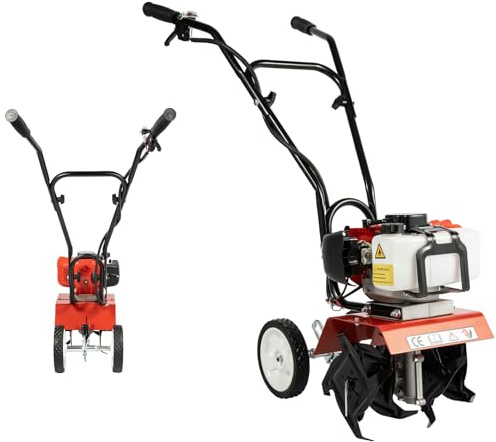 52CC Gartenfräse Benzin 2-Takt Benzin Gartenfräse Gartenhacke Motorhacke Bodenfräse Kultivator 6500 RPM