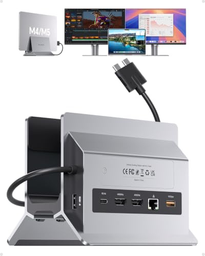MacBook Dockingstation für Dual Monitore 4K@60Hz, 4 Tb NVMe SSD Gehäuse
